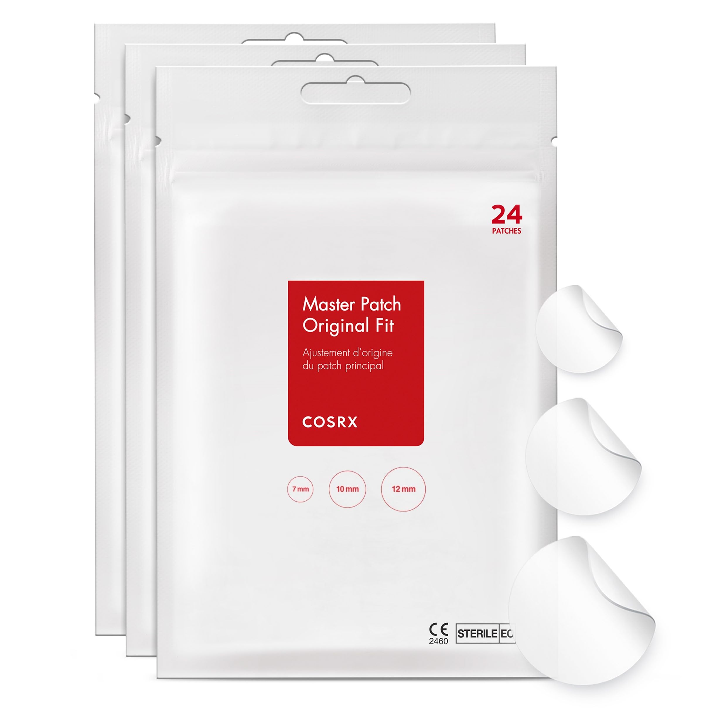 COSRX Acne Pimple Patches Absorbing Hydrocolloid Spot, 3 Size - COSRX