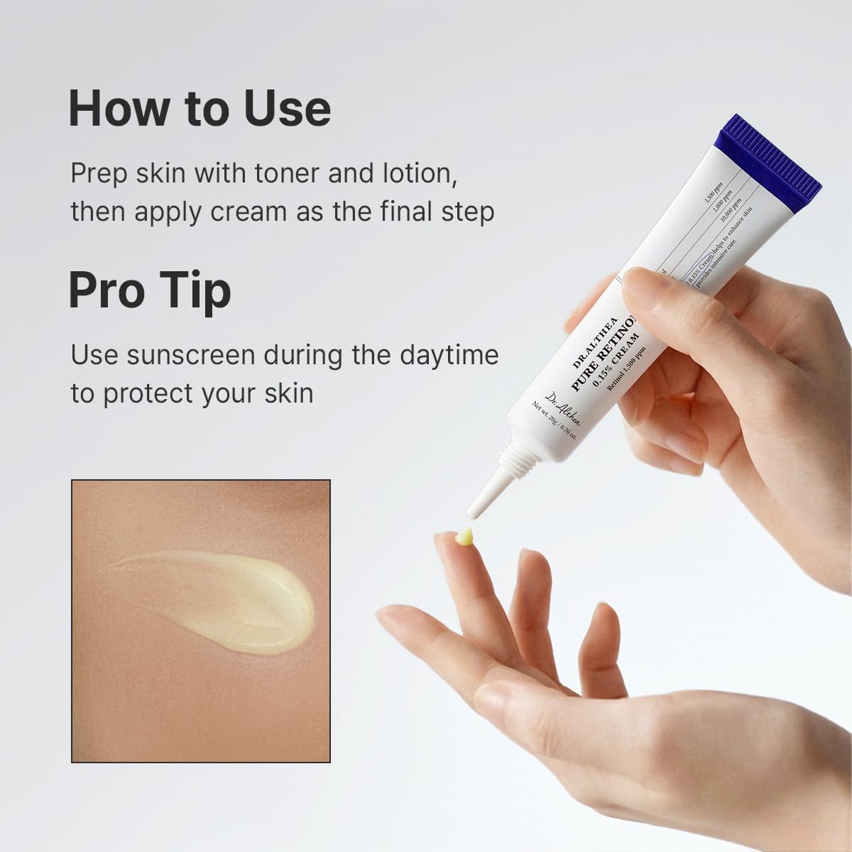 Dr.Althea Pure Retinol 0.15% Cream, Korean Vegan Skin Care, 0.70 - Dr.Althea