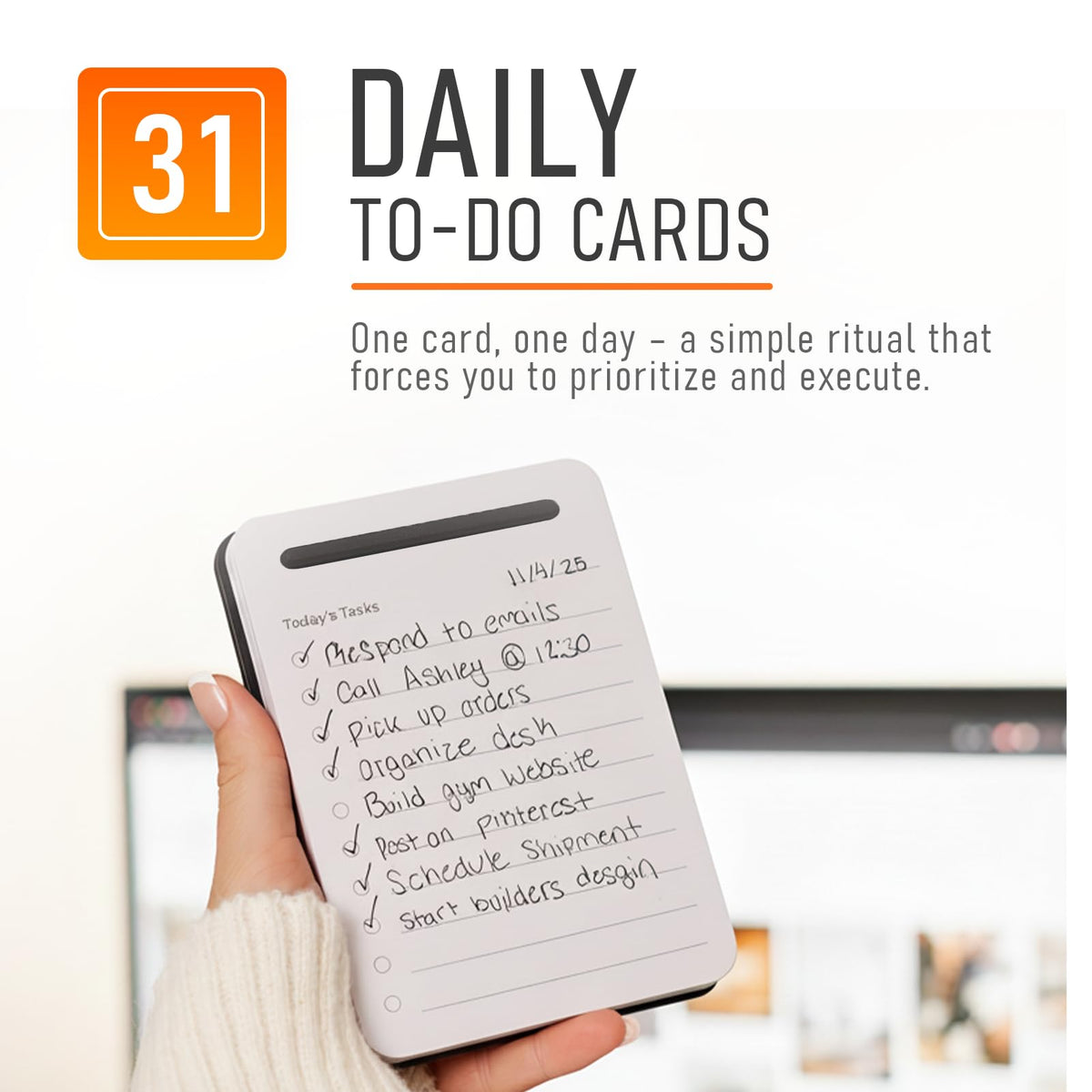 Unstoppable Tasks 31 Blank Daily To Do Cards with Aluminum - Mayurki Official Imagery - 7