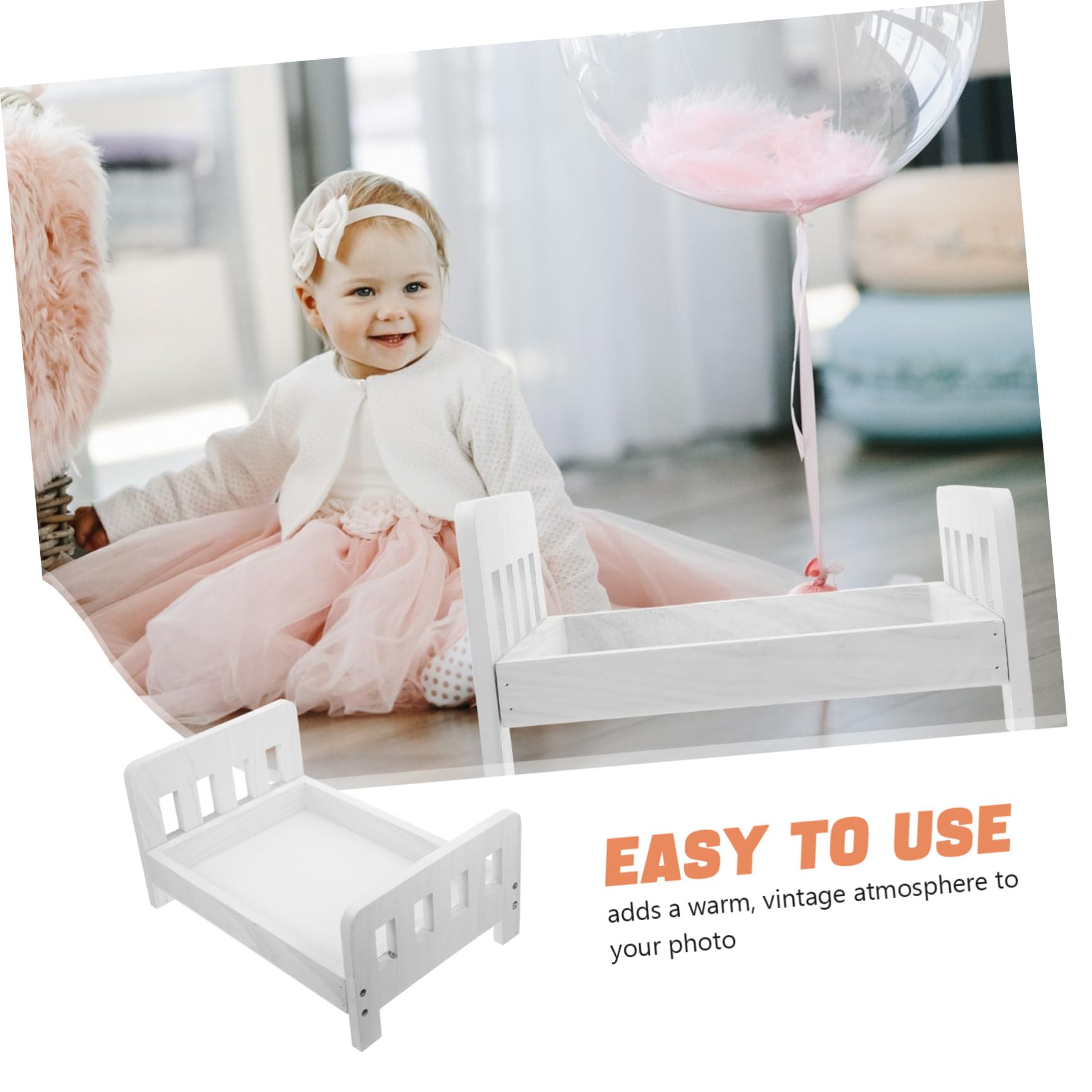 GLEAVI Retro Photography Props Bed for Newborn Photoshoots Versatile Photography Accessories for Boys and Girls Flexible Design for Home and Studio Use