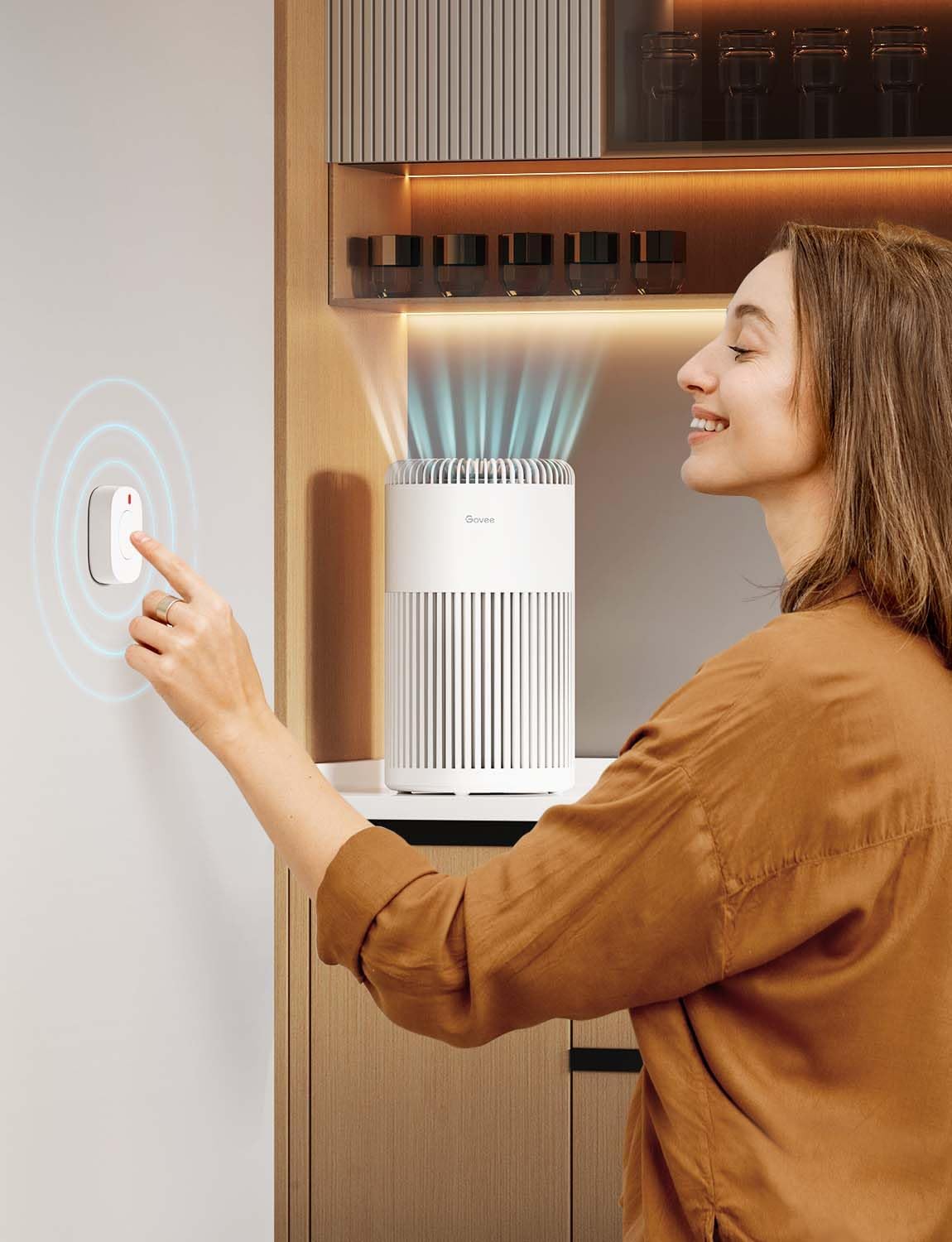 GoveeLife Wireless Mini Smart Button Sensor, Group Control Multip - GoveeLife Official Product View 8