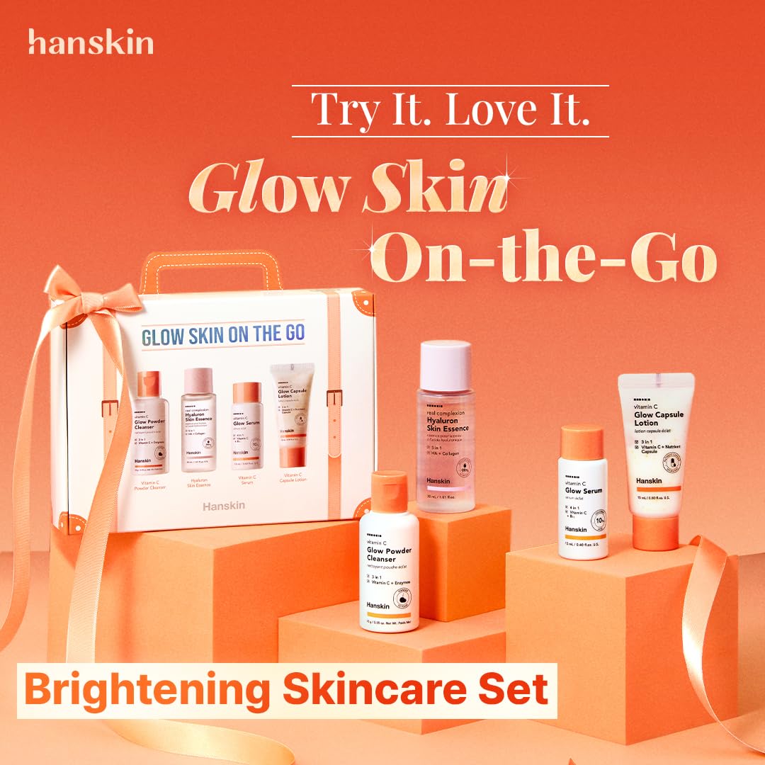 Hanskin Glow Skin On the Go Kit–Brightening &amp; Hydrating Mini - Hanskin