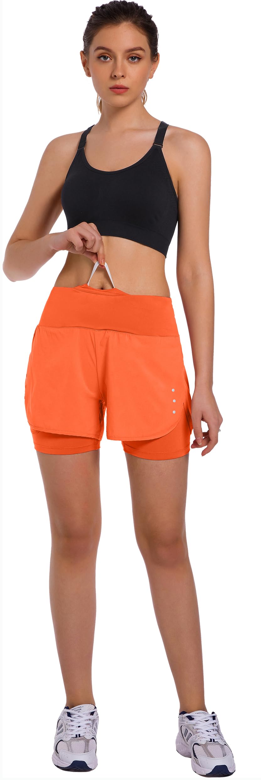 Ksmien Women s 2 in 1 Running Shorts with Liner Phone - Ksmien Official Imagery - 4