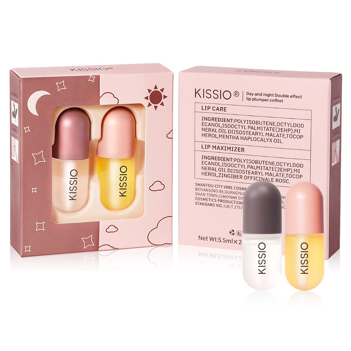 KISSIO Lip Plumper Set,2 PCS Lip Gloss for Day & Night Use - View 9