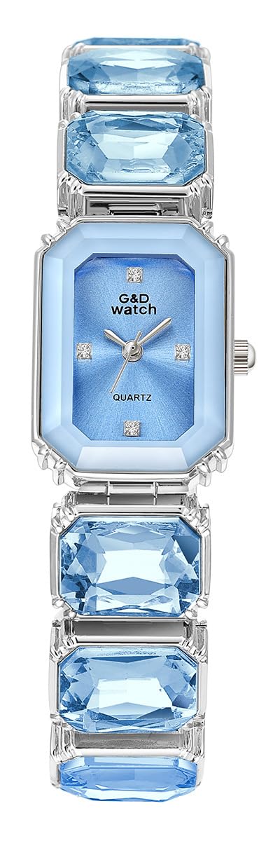 FANMIS Women s Luxury Crystal Bangle Watch Gemstone Bracelet - FANMIS Official Imagery - 3