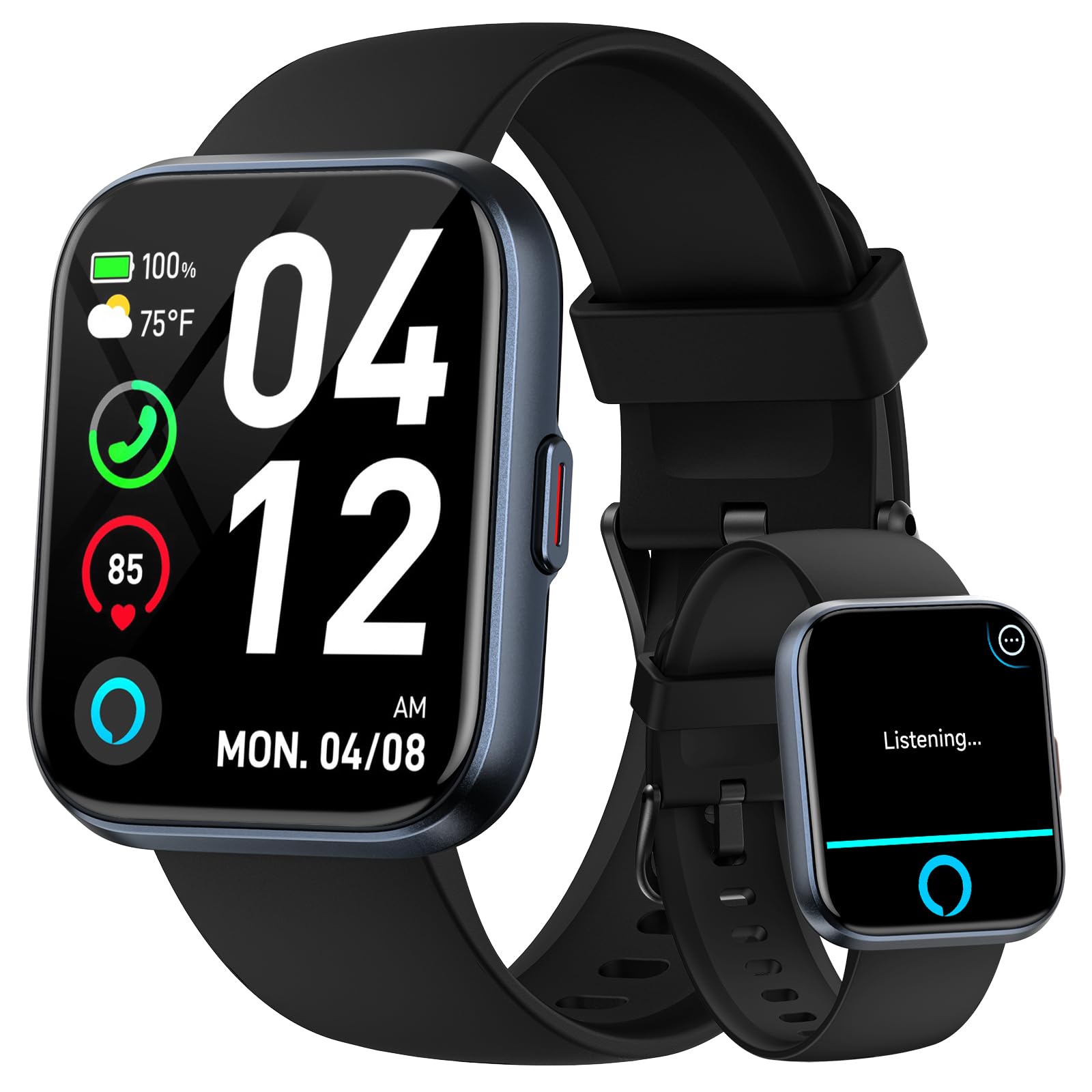 Fitpolo Smart Watches for Men Android & iPhone, 1.8" HD Alexa Built-in - View 1
