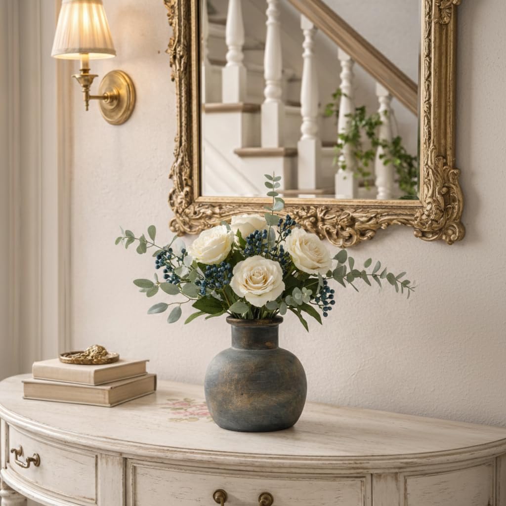 SIDUCAL Ceramic Rustic Farmhouse Vase - SIDUCAL Official Imagery - 7