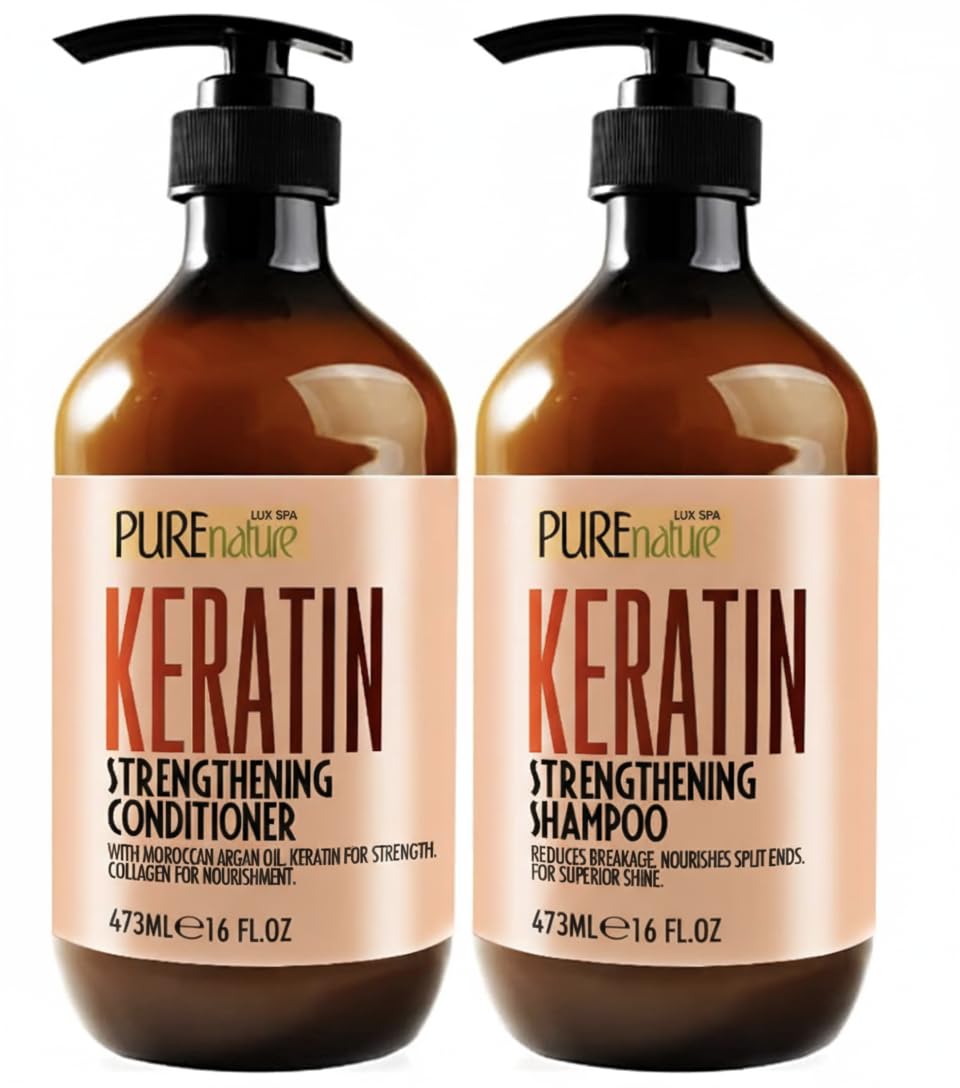 Keratin Shampoo and Conditioner Set - PURE NATURE LUX SPA Official Imagery - 2
