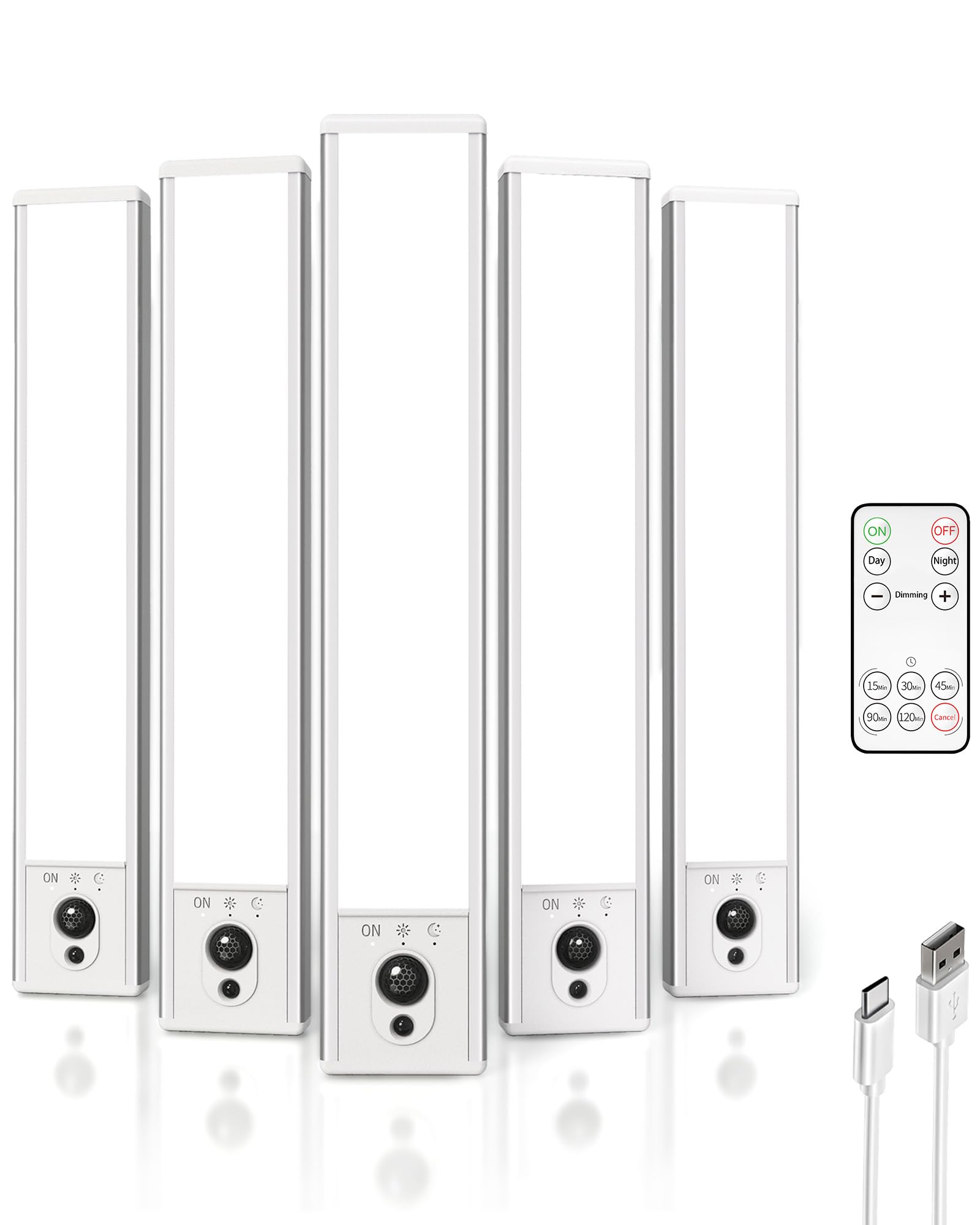 EZVALO 5-Pack Under Cabinet Lighting, 2400mAh Motion Sensor Light - EZVALO Official Product View 1