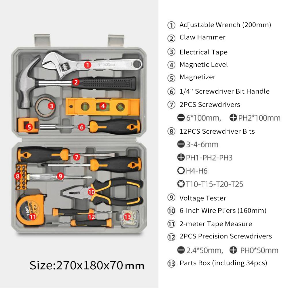 59 PCS DIY Household Tool Kit Portable Magnetic Hand Tool - Psytfei Official Imagery - 7