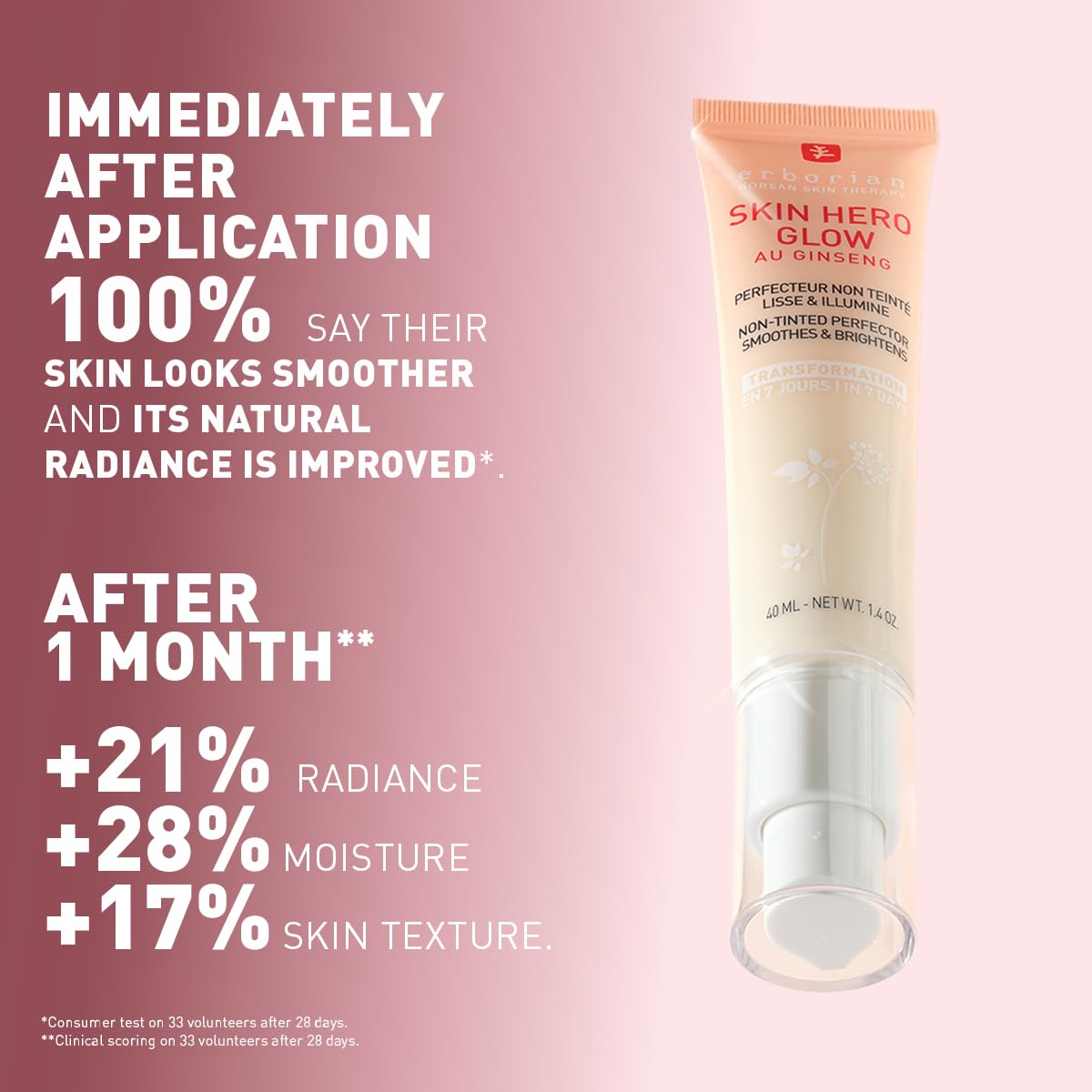 Erborian Skin Hero Glow Non Tinted Bare Skin Perfector - Premium Selection Official Imagery - 7