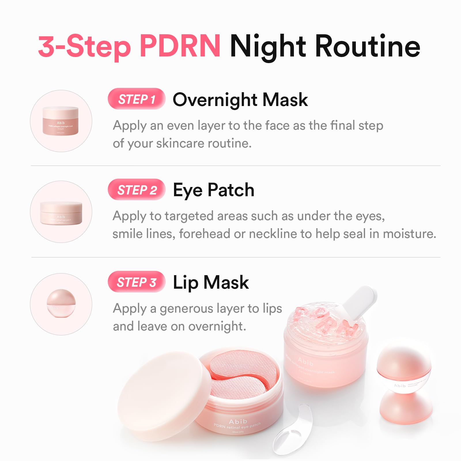 Abib Pink Me Up PDRN 3 Step Glow Kit - Abib Official Product Imagery - 4