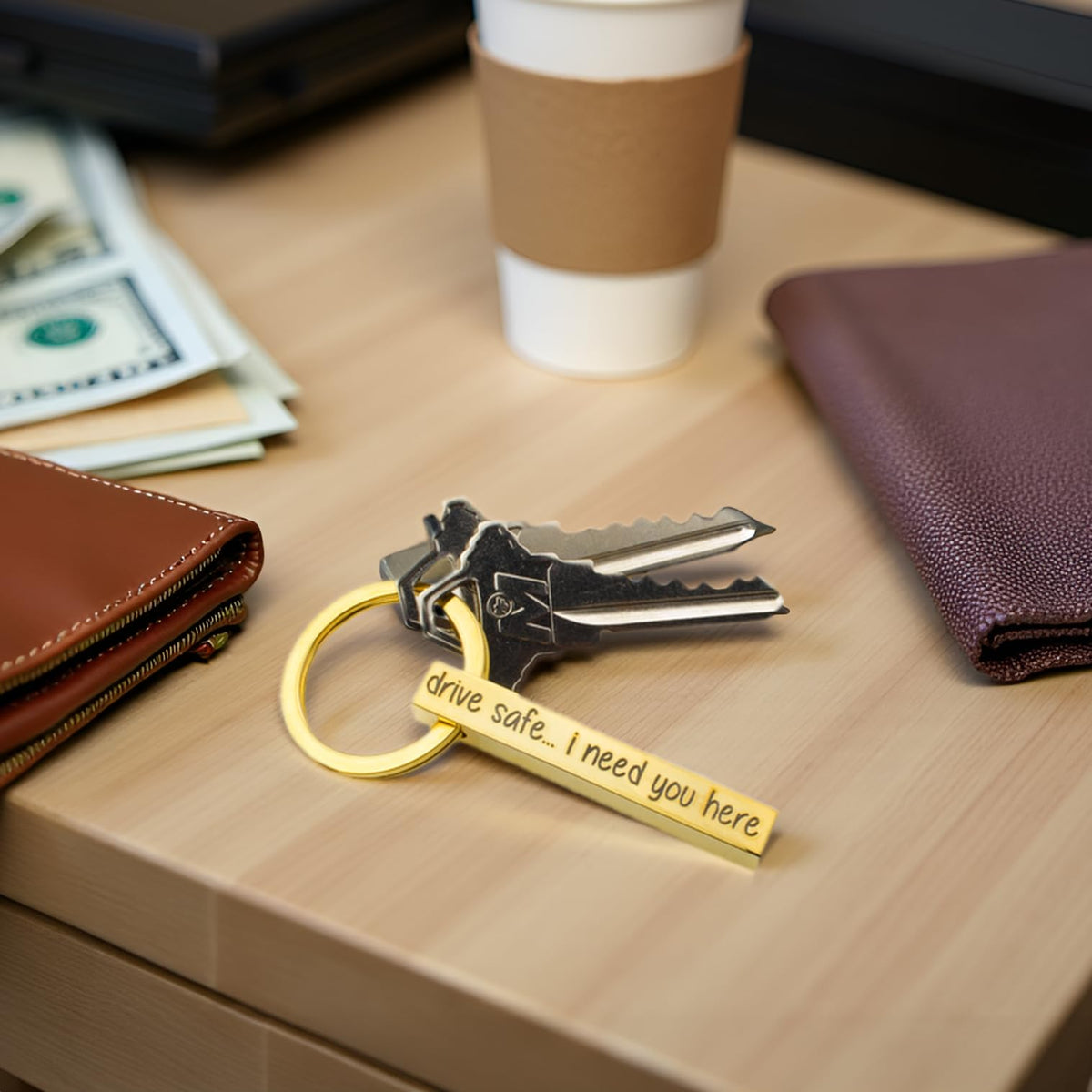 Personalized 3D Bar Keychain with Name Handwriting Photo 4 - Danique Jewelry Official Imagery - 4