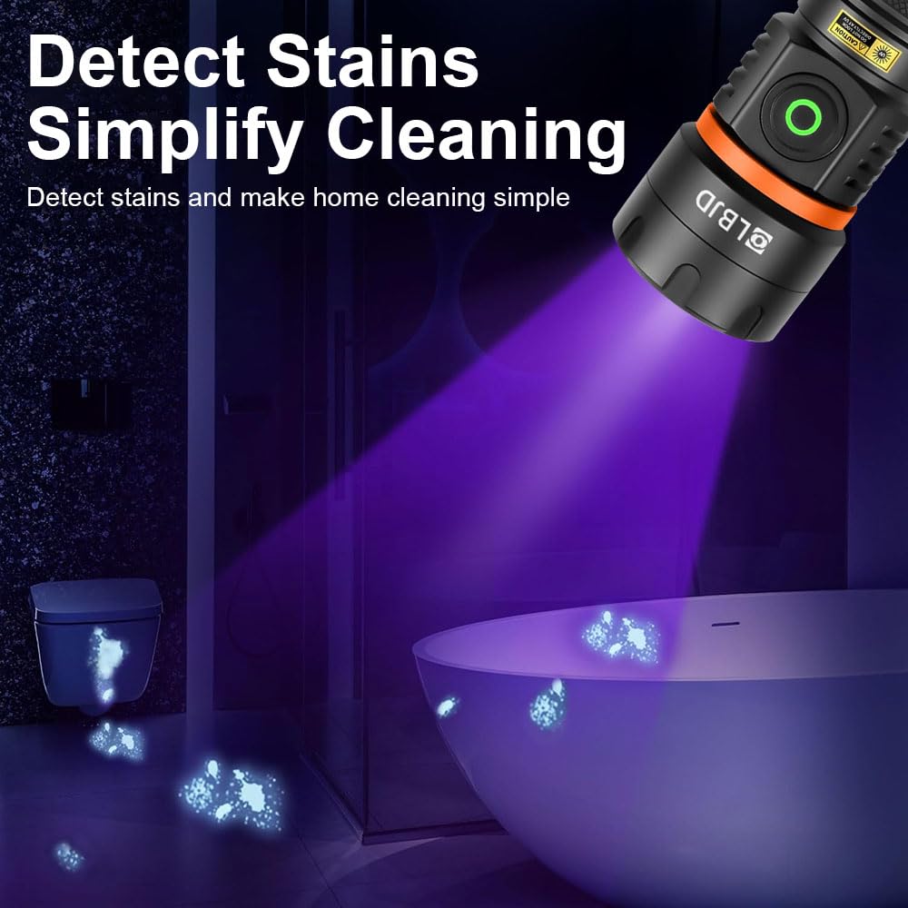 Rechargeable 365nm UV Blacklight Flashlight - LBJD Official Imagery - 6