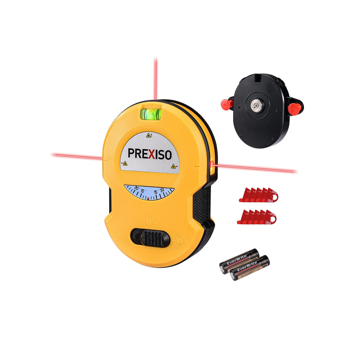 PREXISO Multi Surface Laser Level LED Light Vial Cross Line - Prexiso Official Imagery - 1