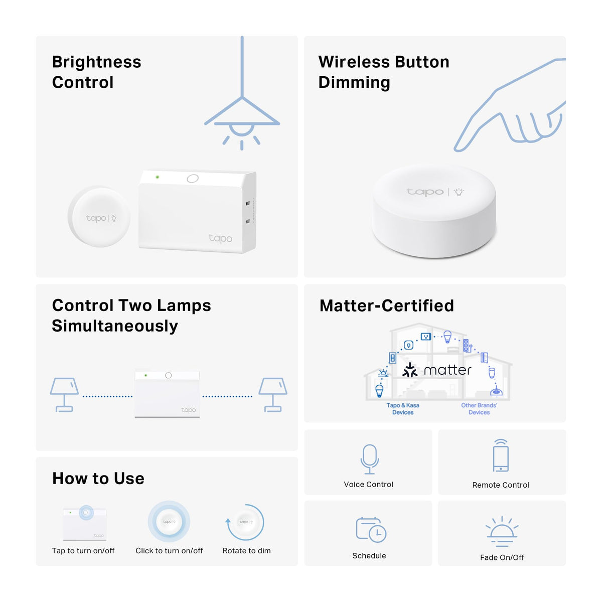 Tapo Smart Dimmer Plug Kit P135 KIT Matter Compatible - Premium Selection Official Imagery - 3