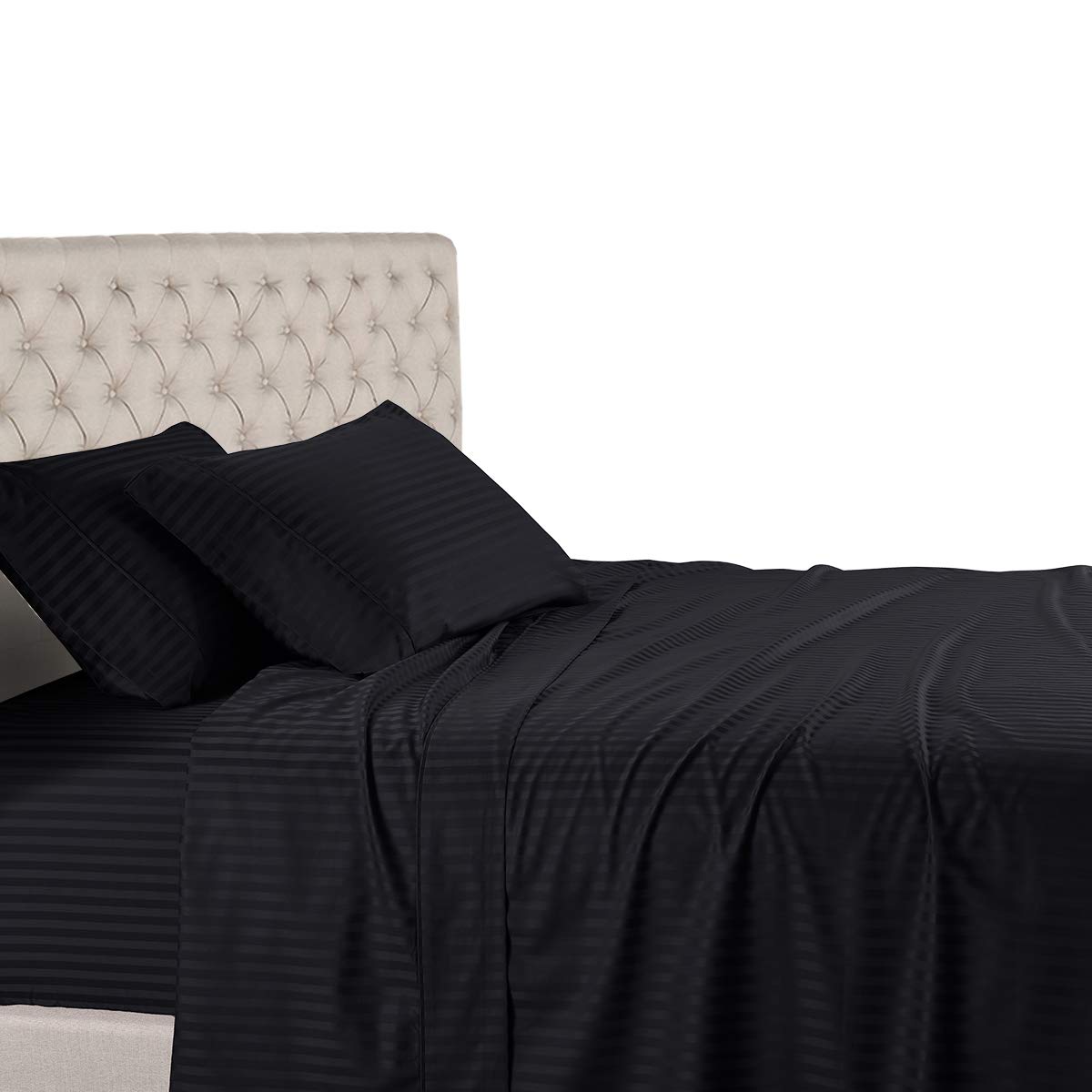 Royal Hotel Twin XL Sheets Set, 600 Thread Count Cotton Sateen, - Product Imagery