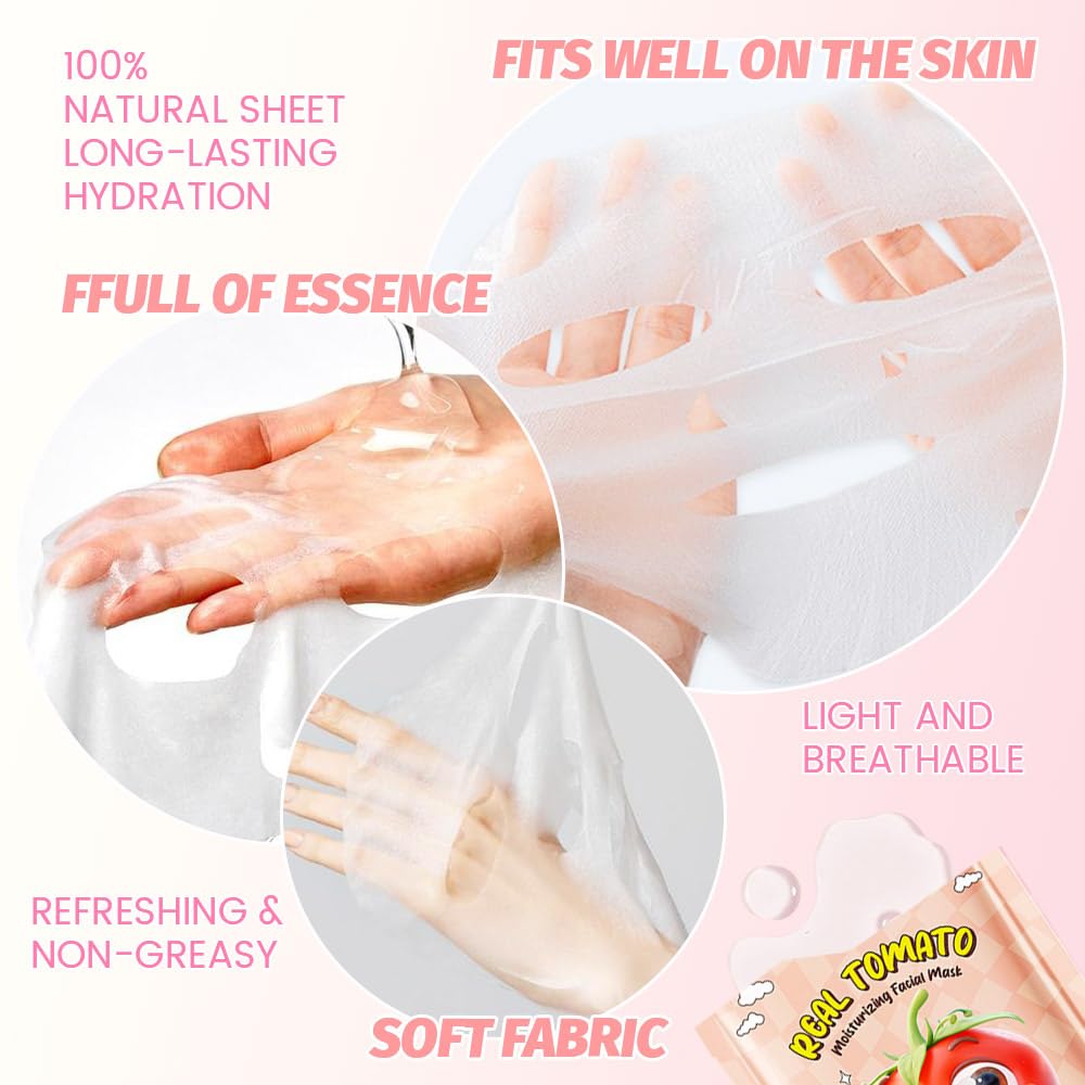 10 Pack Fruit Face Masks for Kids, Kids Face Mask Spa Day Kit - Kaely