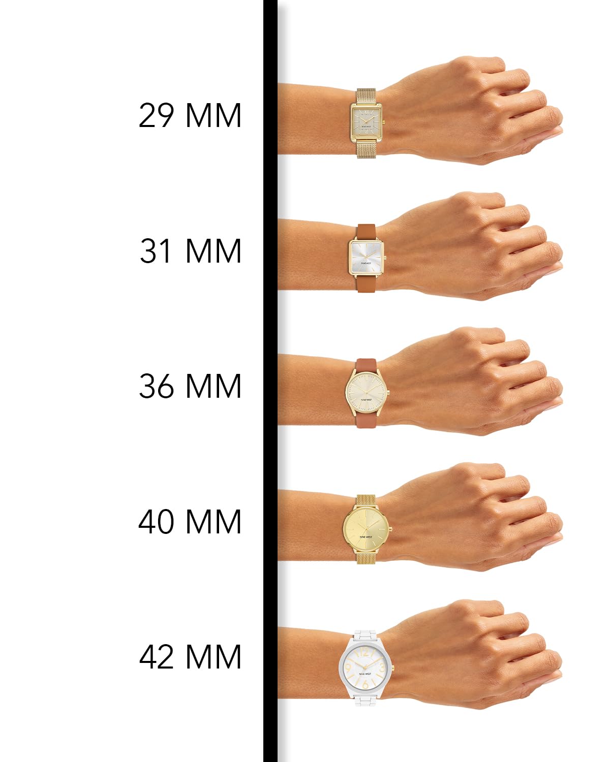 Nine West Women's Floral Dial Mesh Bracelet Watch - View 6