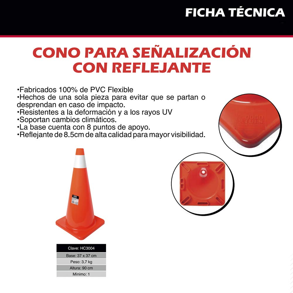 SIGNALING CONE 90CM a reflectance - DOGOTULS Official Imagery - 5