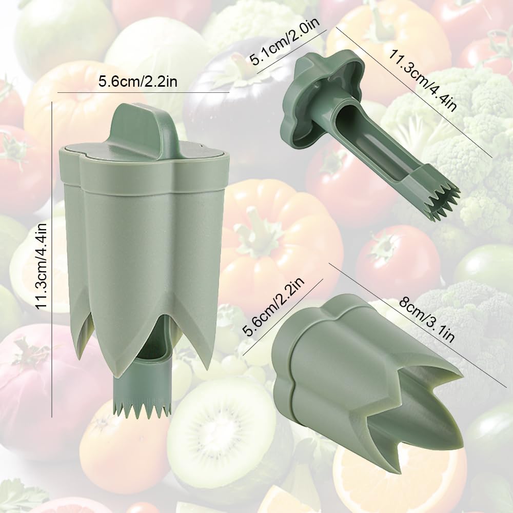 ZiTour Pepper Seed Corer Remover, 2024 New 2 in 1 Bell Pepper Cutter P - View 2