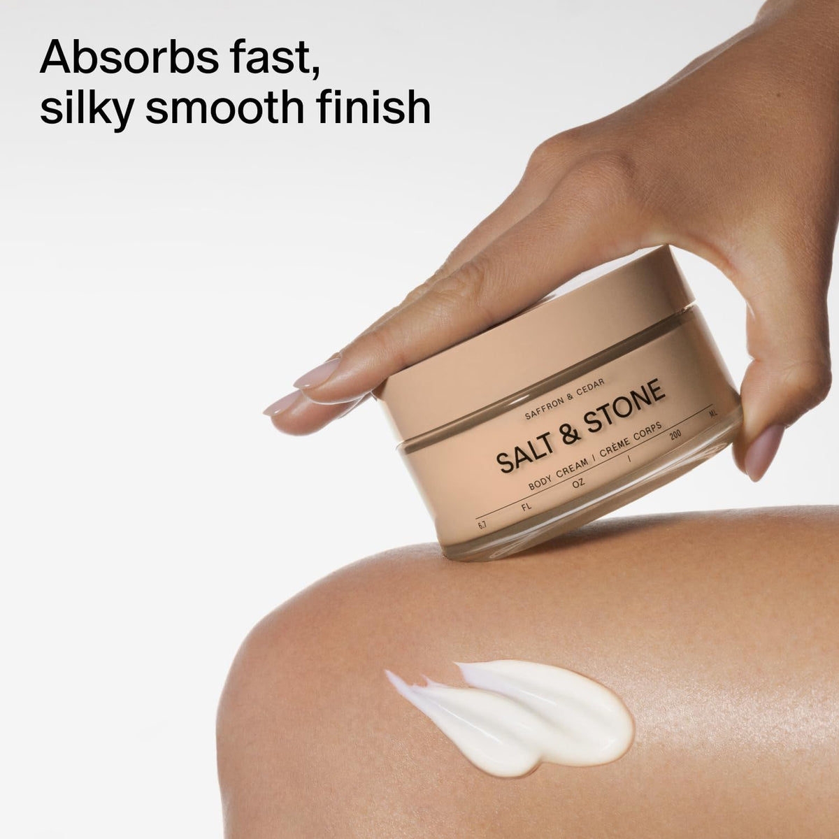 Salt Stone Body Cream for Dry Skin Women Men Saffron Cedar 6 - Salt & Stone Official Imagery - 8