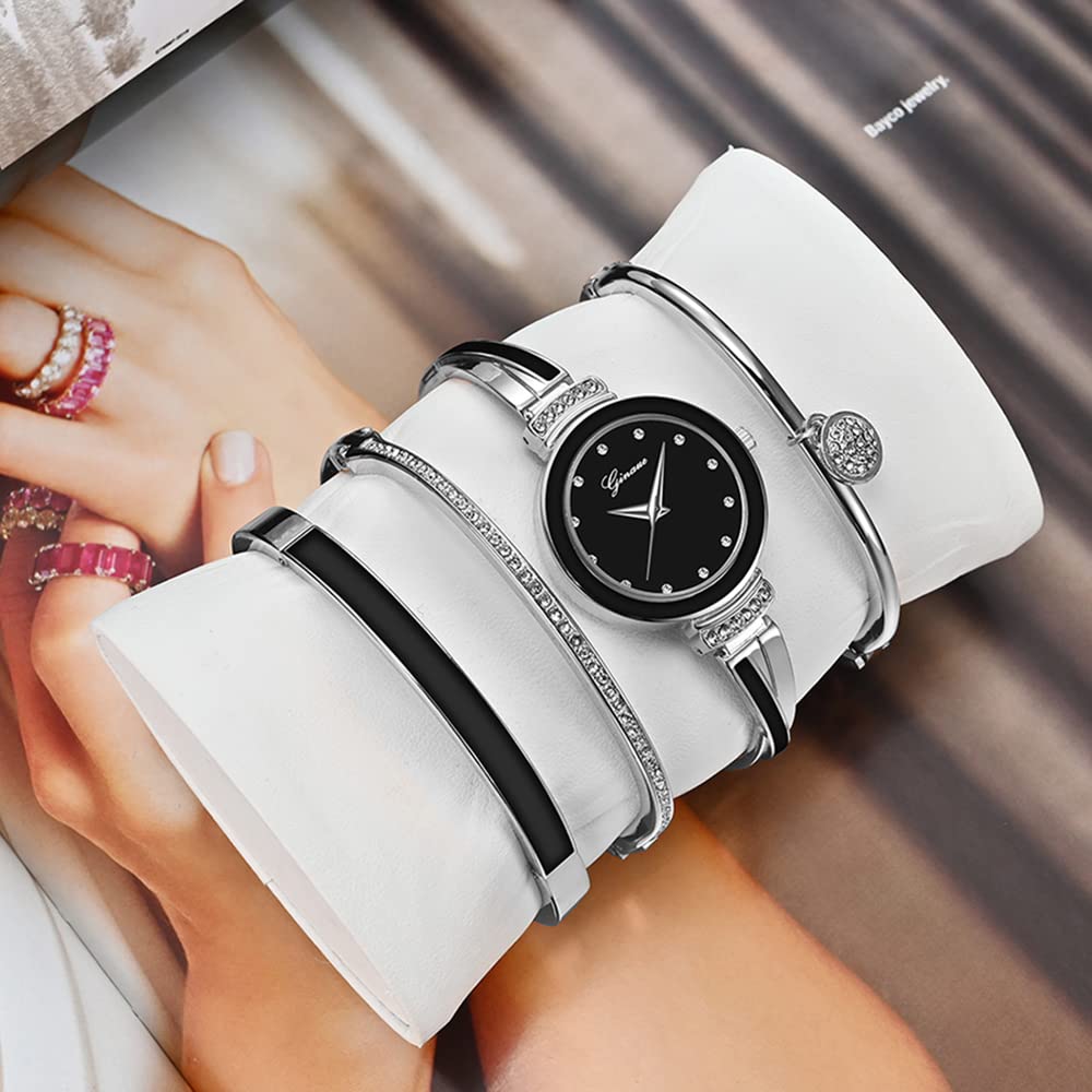 Avaner Bangle Watch and Bracelet Set 4 Pcs Wrist Watch - Avaner Official Imagery - 3