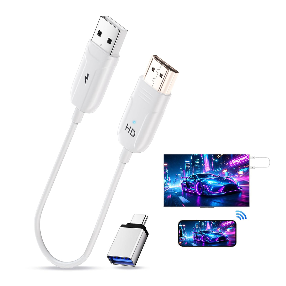 Wireless HDMI Display Adapter Plug and Play Screen Mirroring - INVERSE NET Official Imagery - 1