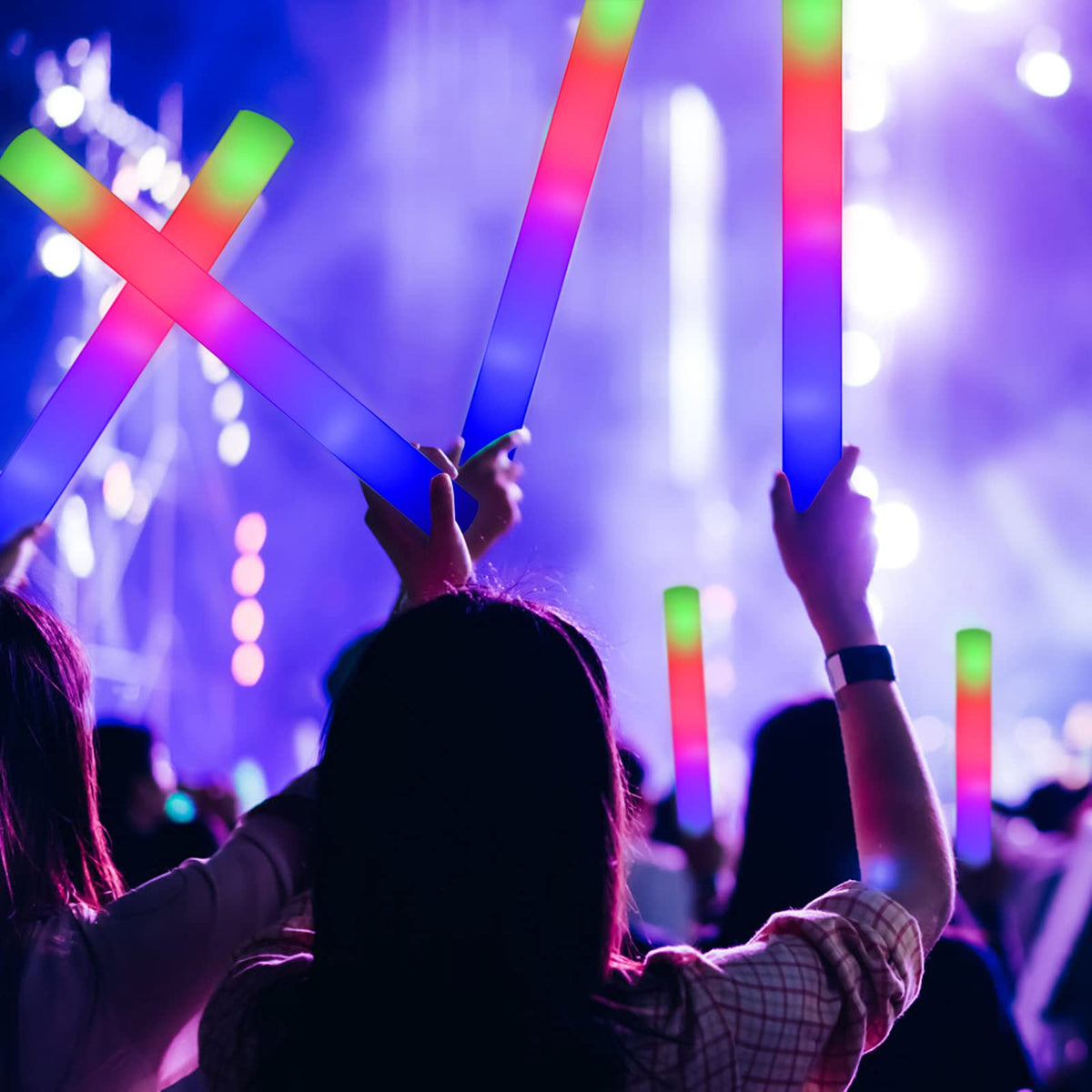 LifBetter 30 Pcs Foam Glow Sticks Bulk Led Glow Sticks with - LifBetter Official Imagery - 8