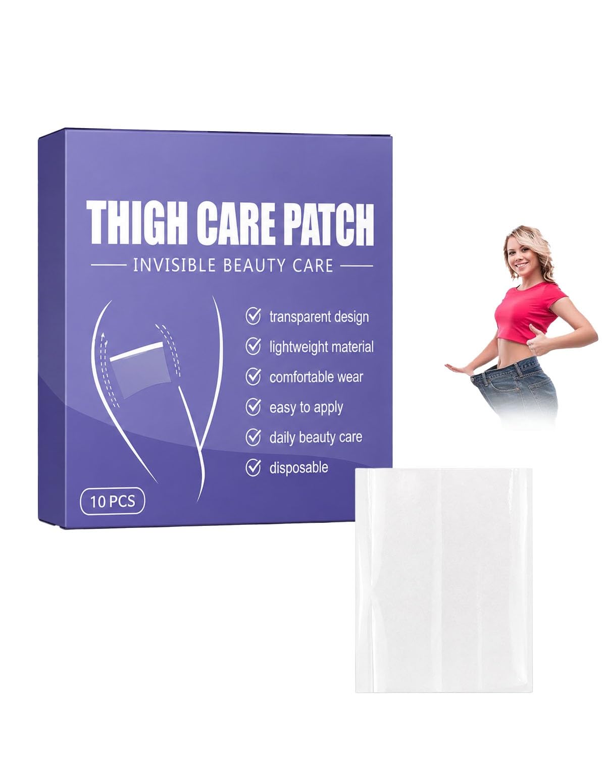 Thigh Care Patch, Transparent Beauty Patch for Daily Skin Care - Product Imagery