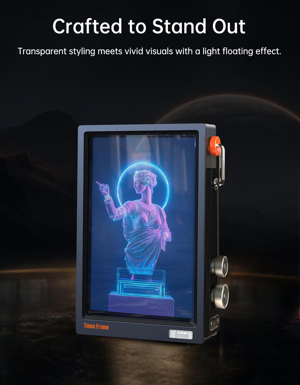 Divoom Times Frame – 10.1" WiFi 6 Digital Picture Frame & Smart D - Divoom Official Product View 3