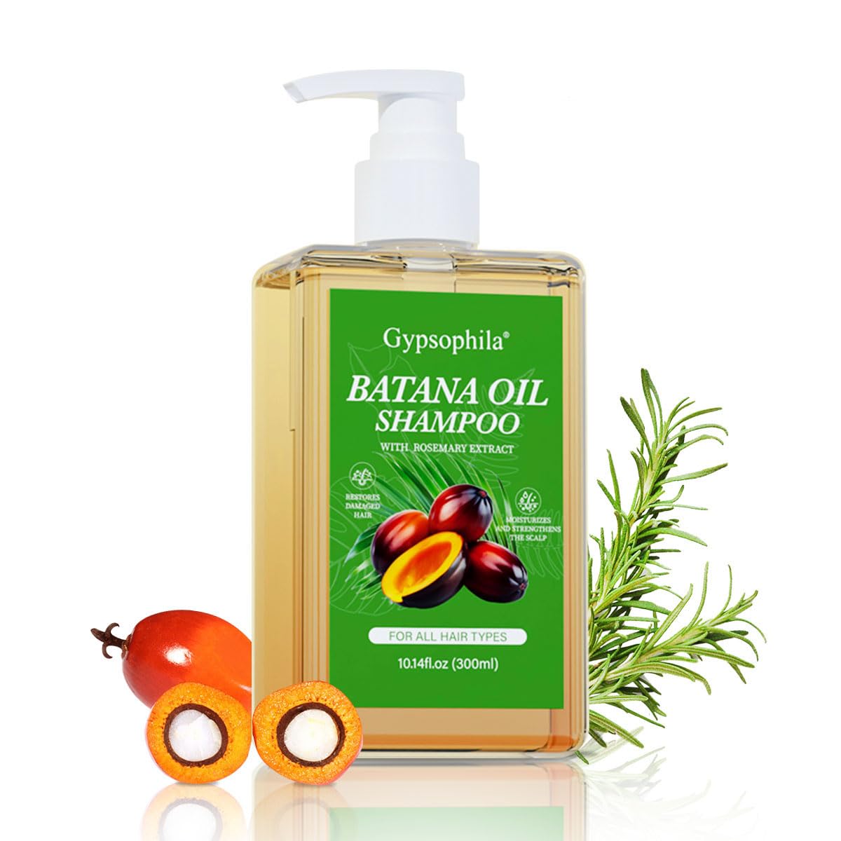 Gypsophila Batana Oil Shampoo,Rosemary Shampoo,Nourishing & Rejuvenating for - Gypsophila Official Product View 2