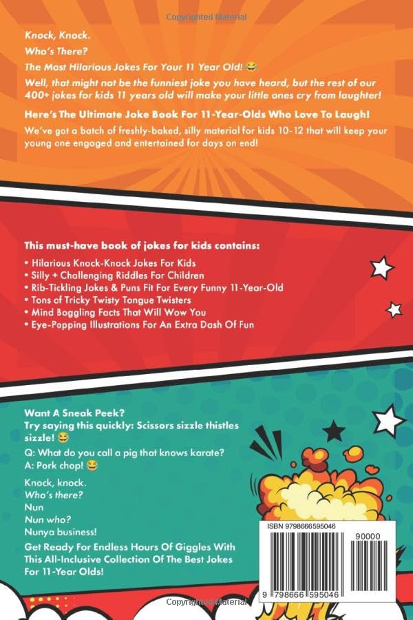 Hilarious Jokes For 11 Year Old Kids: An Awesome LOL Gag Book - Product Imagery