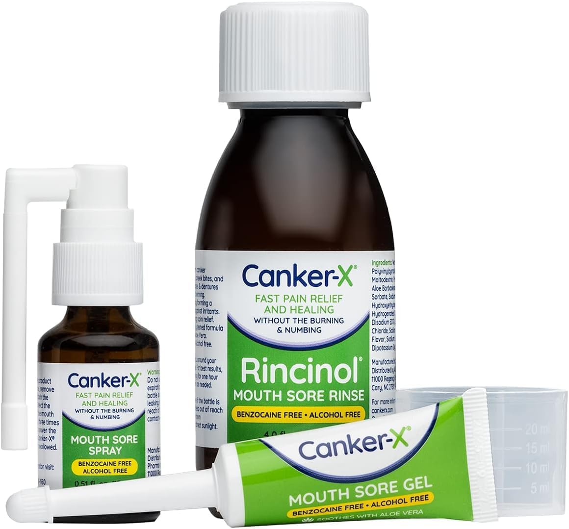Canker-X Mouth Sore Spray, Oral Pain Relief for Canker Sores, 0.51 Fl Oz