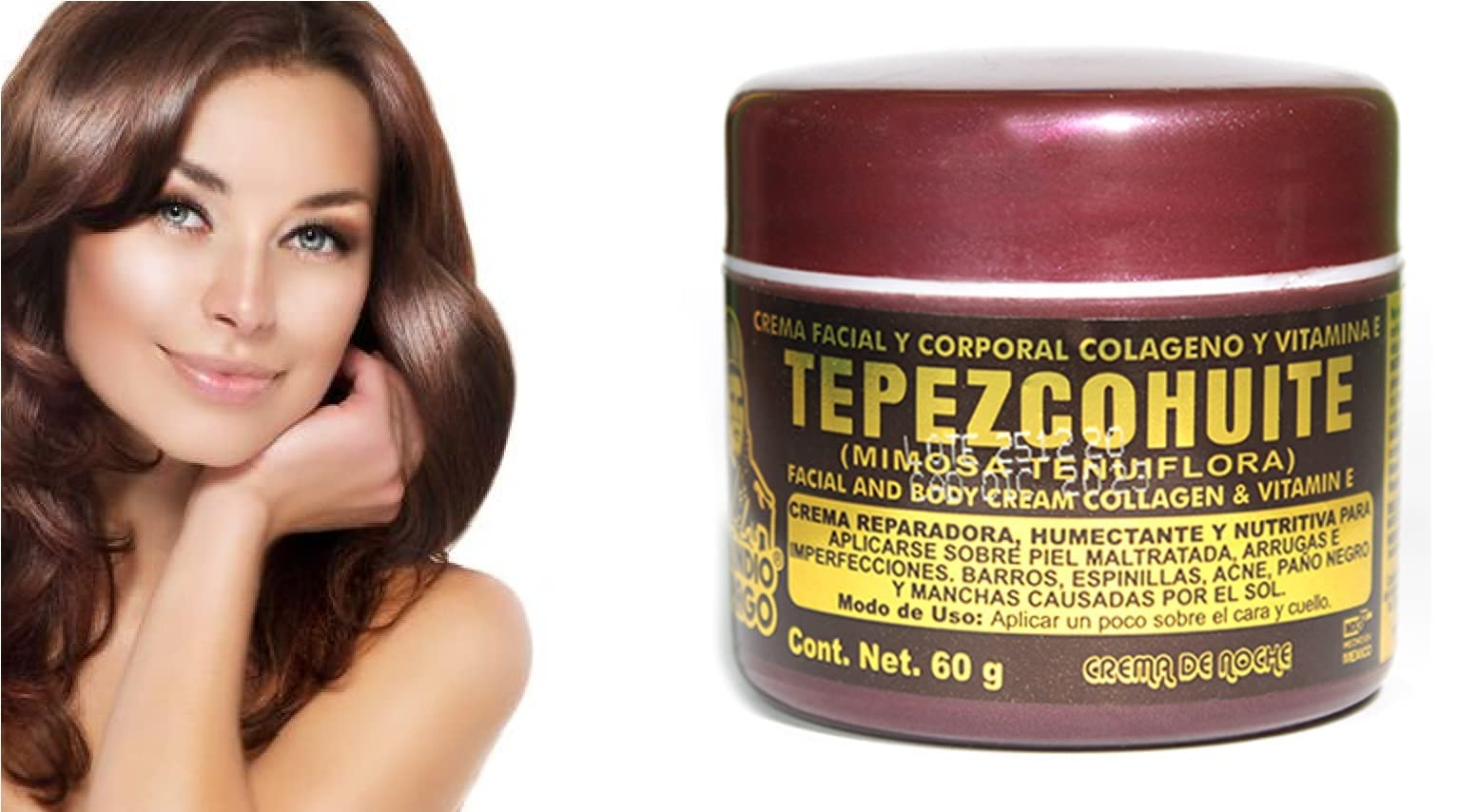 Del Indio Papago Tepezcohuite Cream, Facial and Body Cream, - Del Indio Papago