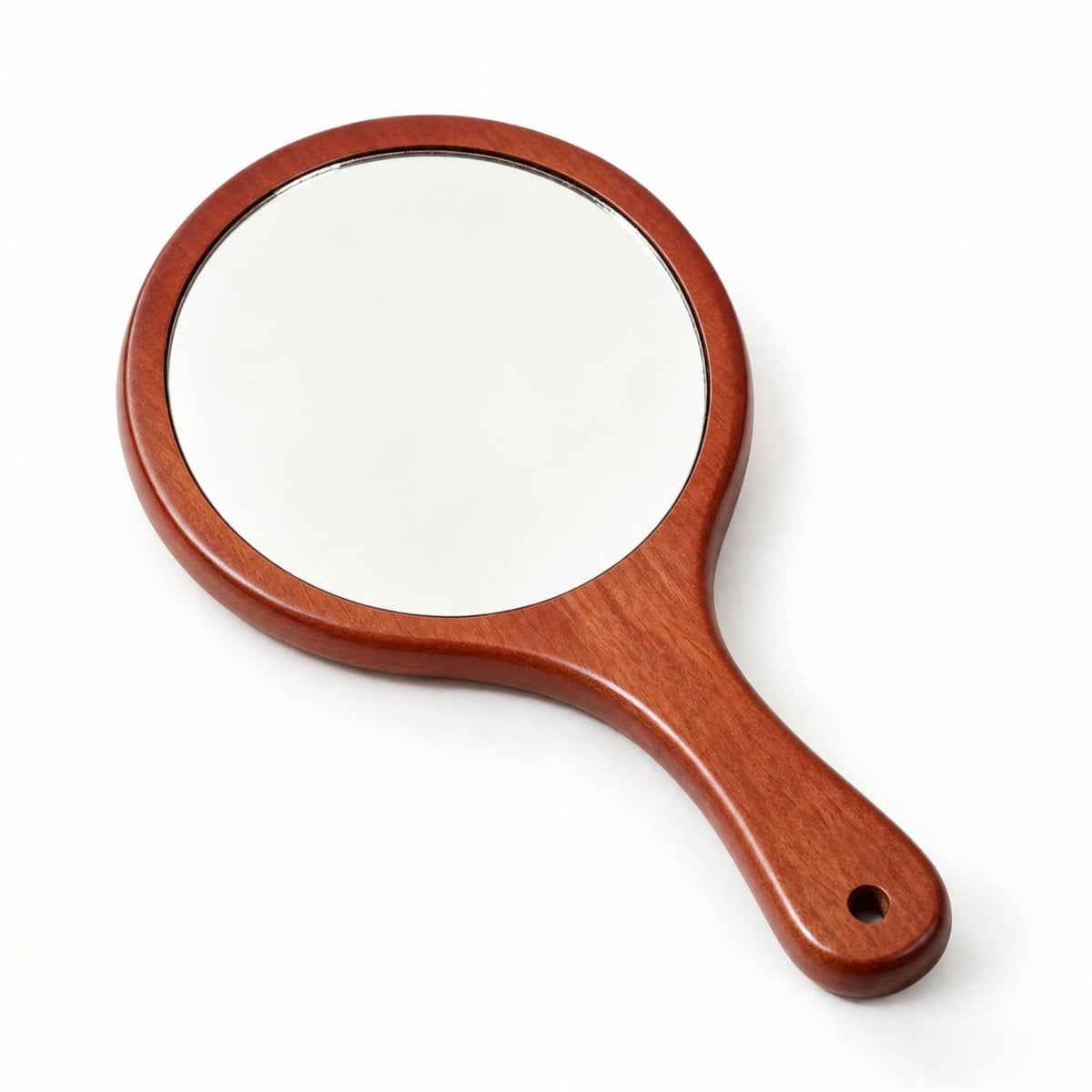 Solid Red Sandwood Handheld Mirror with Handle HD Crystal - URVIP Official Imagery - 2
