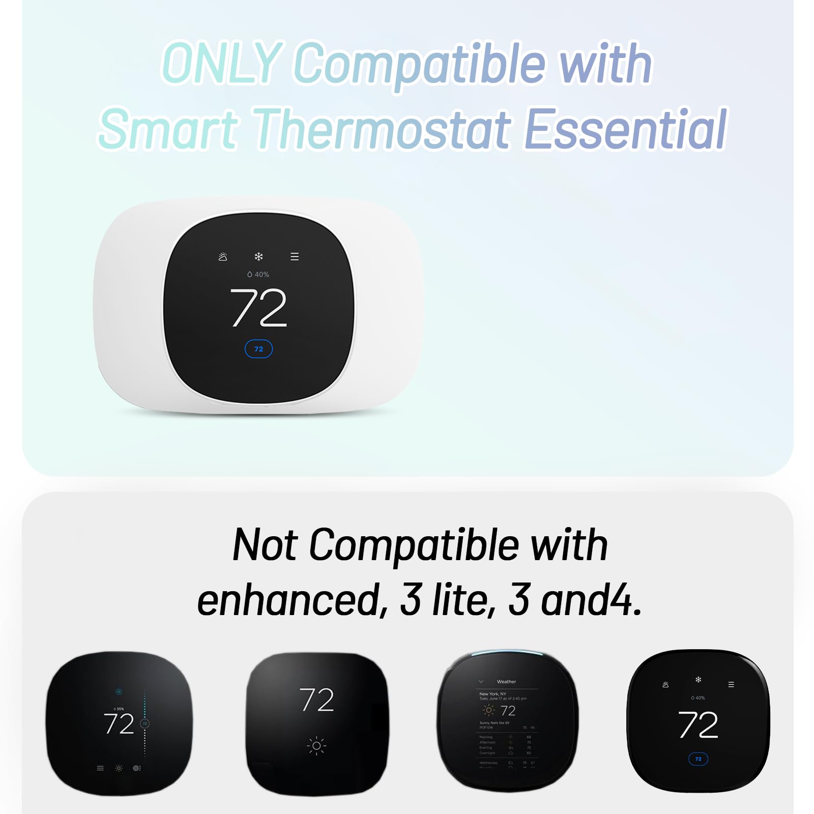 CERCGVEL Trim Plate Compatible with ecobee Smart Thermostat Essen - CERCGVEL Official Product View 3
