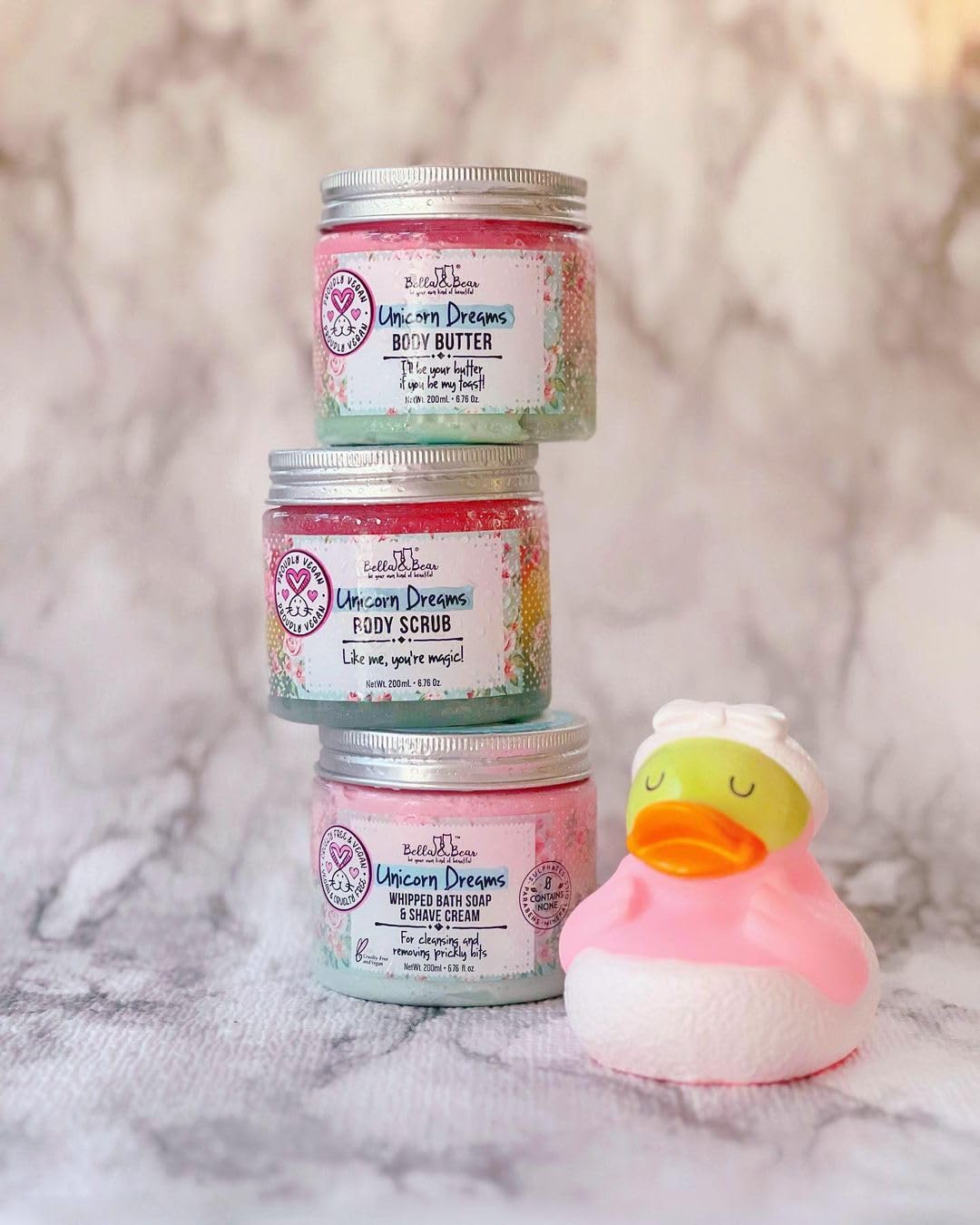Bella and Bear Bella & Bear Unicorn Dream Body Scrub - Vegan & Cruelty Free & - Bella and Bear Official Product View 4