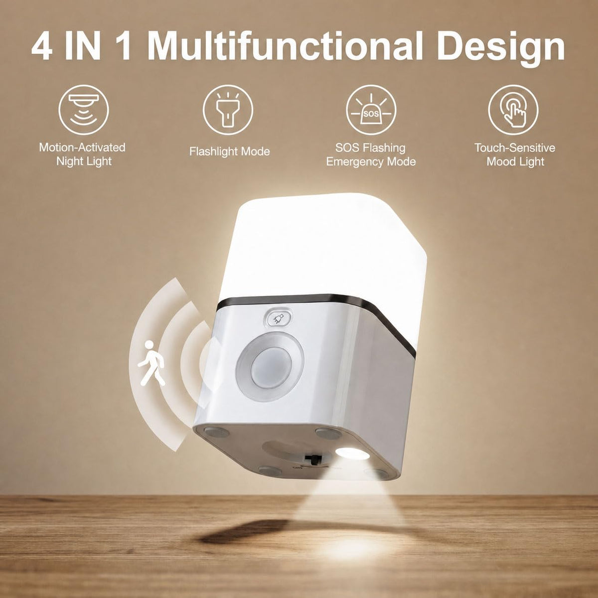 2000mAH Rechargeable Motion Sensor Night Light 4 in 1 - BITILLUM Official Imagery - 3