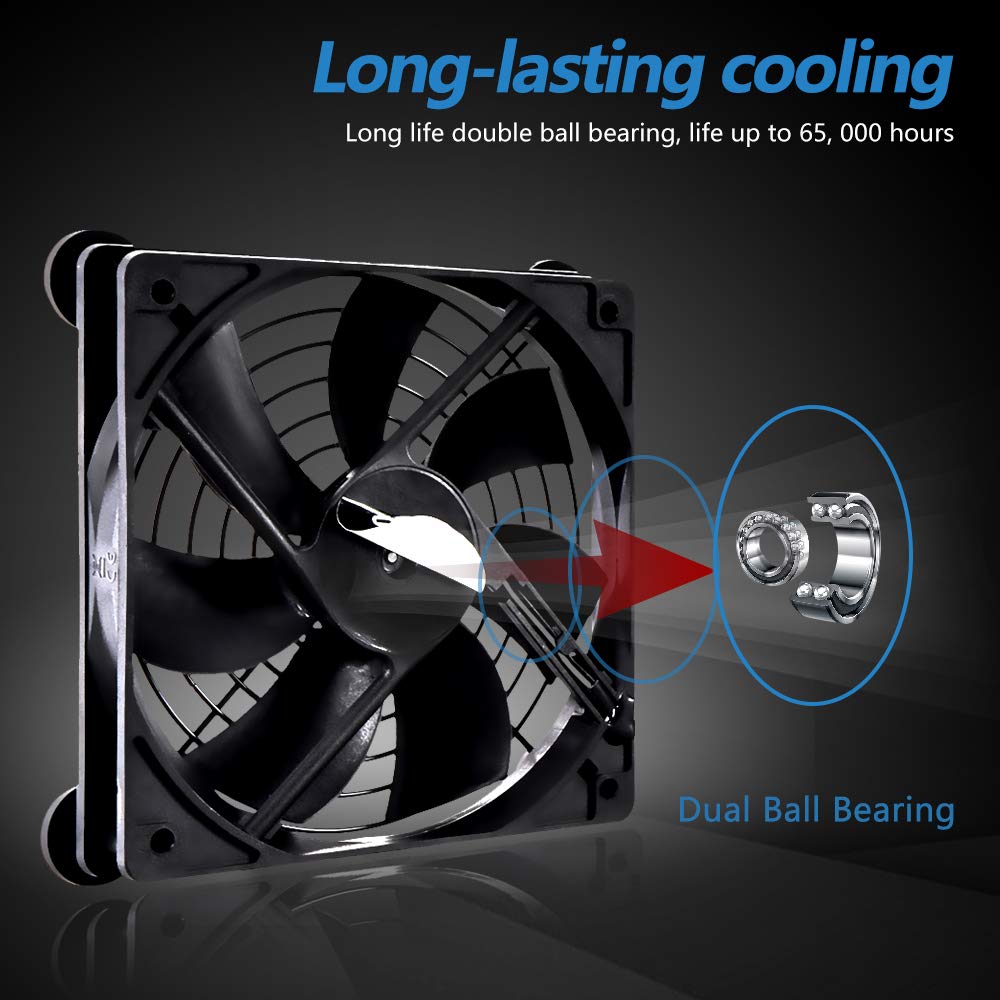 SCCCF Quiet 120mm USB Fan, 5V USB Portable Cooling Fan for Flat Panel TV Receive - SCCCF Official Product View 4