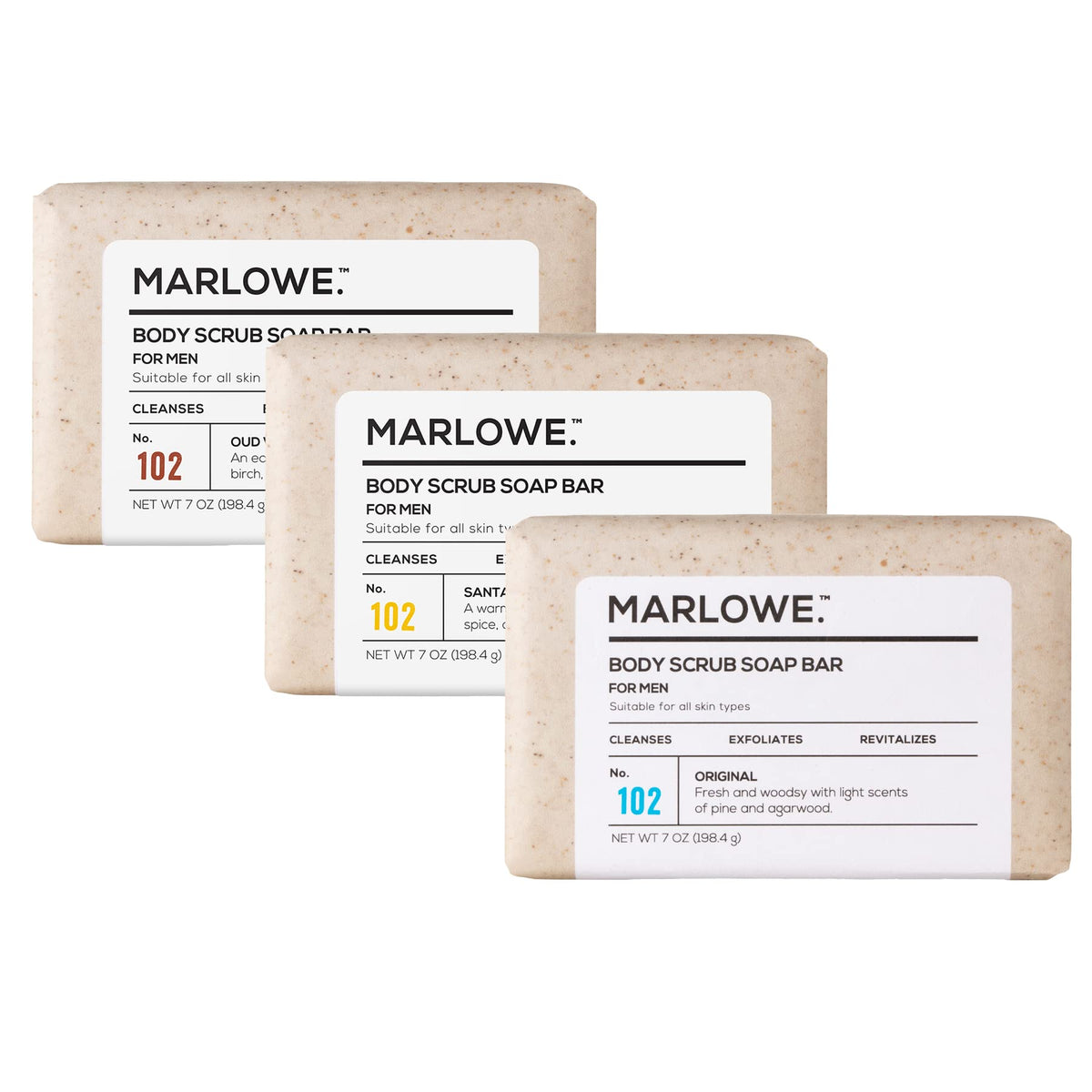 MARLOWE Men s Body Scrub Soap Exfoliating Soap Bars Variety - MARLOWE. Official Imagery - 7