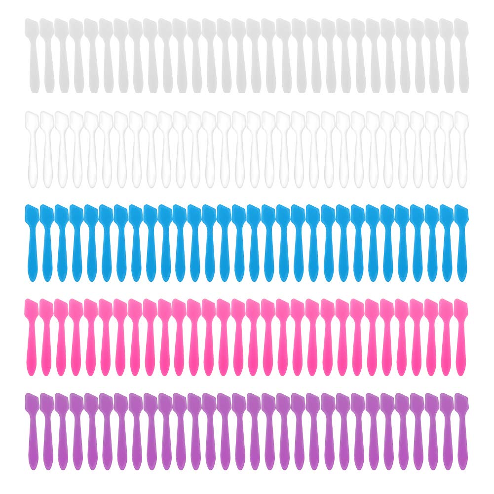 150 Pack MINI Makeup Spatulas Reusable Cream Tip Spatulas - Accmor Official Product Imagery - 8
