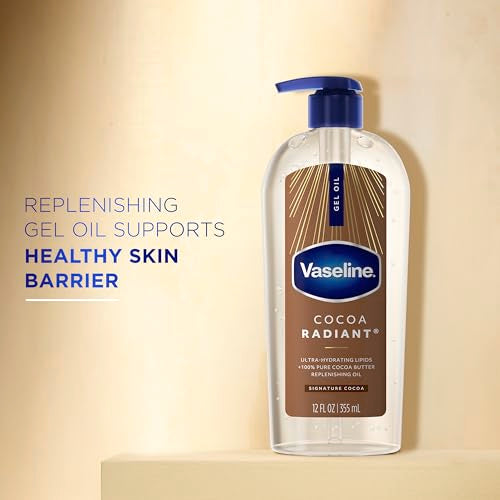 Vaseline Cocoa Radiant Body Gel Oil for Glowing Skin with Cocoa - Product Imagery