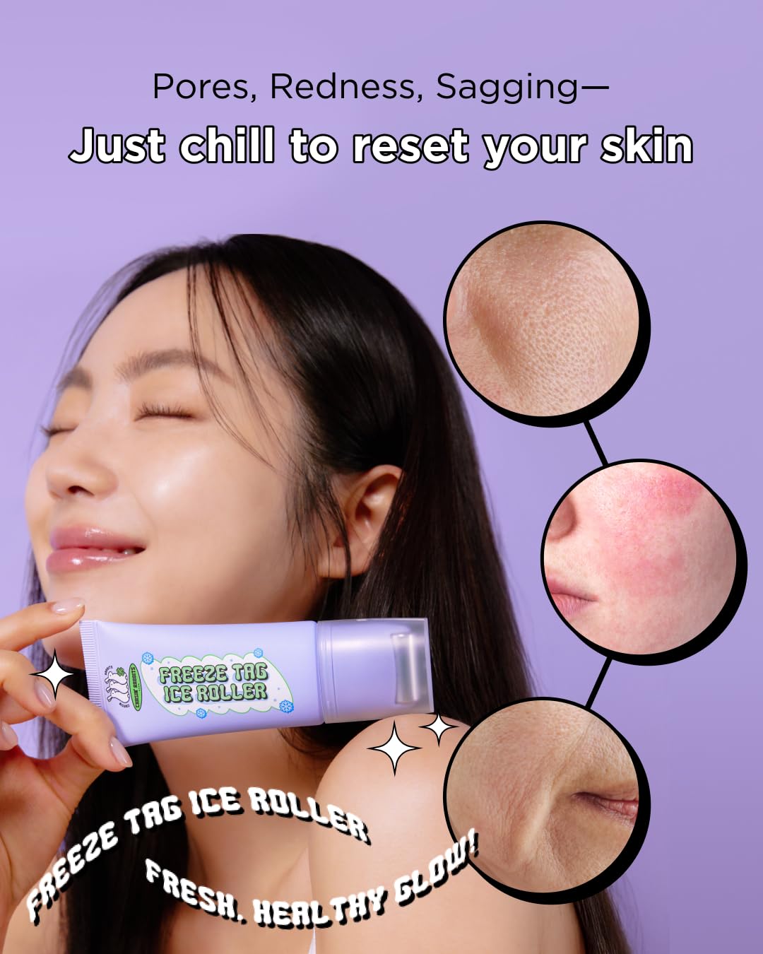 CHASIN RABBITS Ice Roller Cooling Gua Sha Depuffing Pore - CHASIN' RABBITS Official Imagery - 4