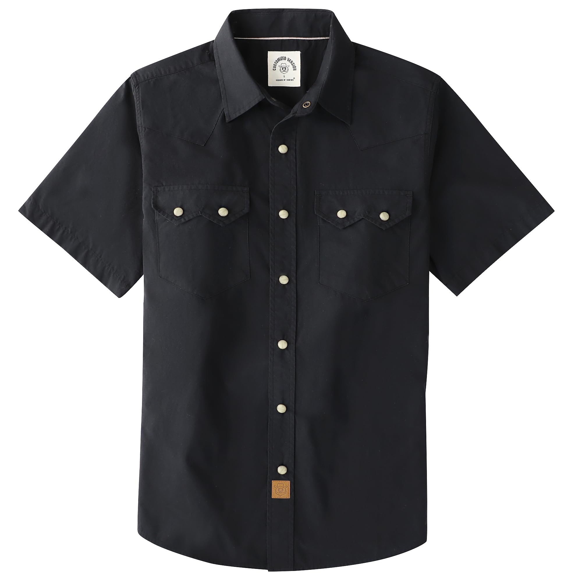 Dubinik® Pearl Snap Western Shirt for Men Short Sleeve 2 Sawtooth Pocket - Dubinik Official Product View 8