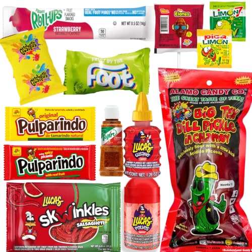 The Full Tiktok Chamoy Pickle Kit With Candy; Includes Fruit-Rollup, L - View 1