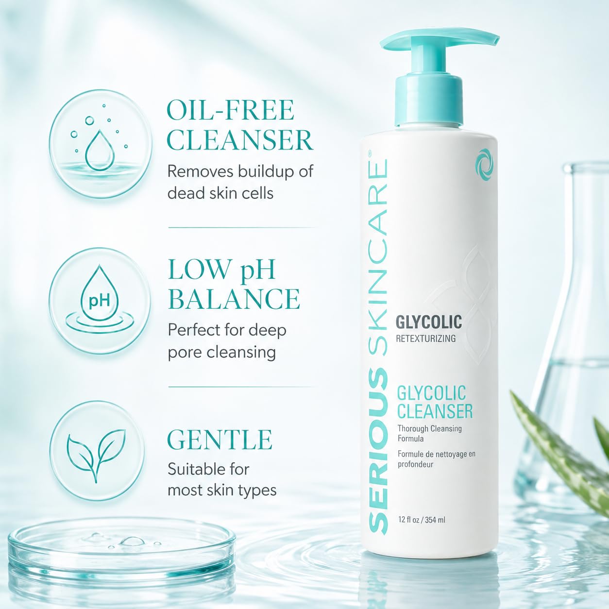Serious Skincare Glycolic Acid Cleanser Deep Pore Purifying - Serious Skincare Official Imagery - 7
