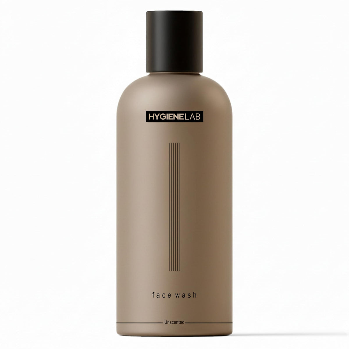 HygieneLab Face Wash EWG Verified gentle hydrating cleanser with a clear pump bottle and fresh, foamy lather.