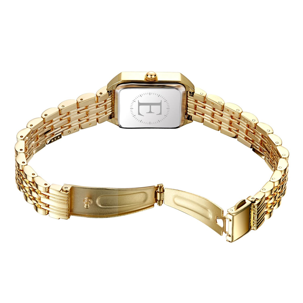 Fashion Initials Womens for Watches Stainless steel Square - VILKFY Official Imagery - 3