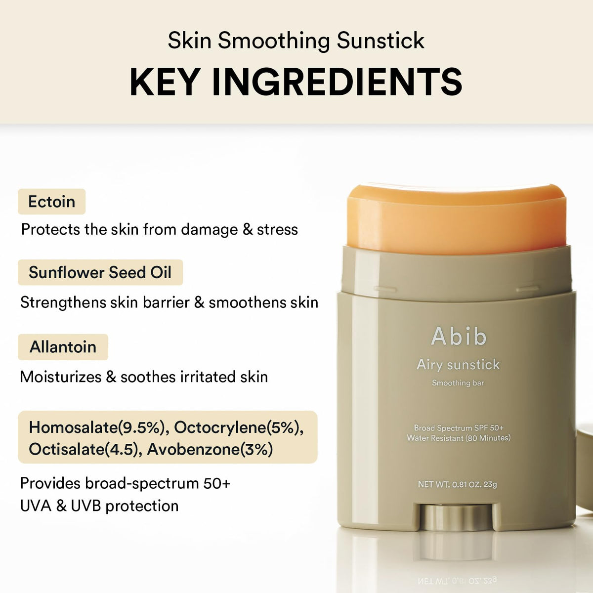 Abib Airy Quick Sunstick DUO SPF50 Broad Spectrum Semi Matte - Abib Official Imagery - 6